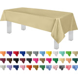 2-Pack Beige Premium Wegwerp Plastic Tafelkleed 137x274cm Rechthoekige Tafelbekleding - Hoogwaardige Eenmalige Plastic Tafelhoes voor Feesten en Evenementen - Duurzaam en Waterbestendig - Gemakkelijk Schoon te Maken