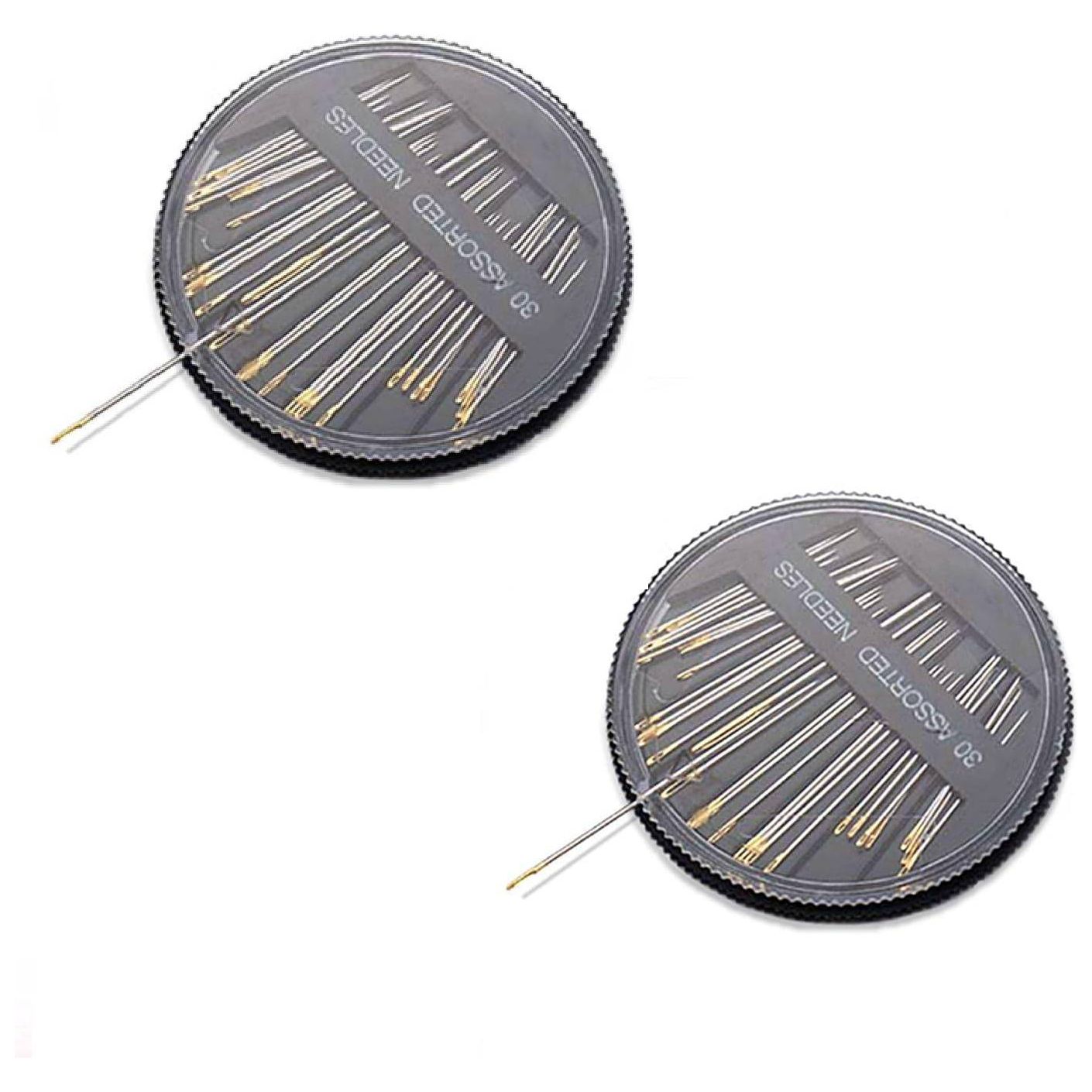 Set van 2 30 Premium Naalden Set voor Naaien en Quilten - RVS Naalden in Diverse Maten - Ideaal voor Handwerk, Kledingreparatie en Meer