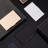 3 Delige Set RVS Visitekaarthouders - Stijlvolle en Robuuste Roestvrijstalen Visitekaarthouders Set – Professionele Uitstraling voor Zakenlieden en Ondernemers – Compacte en Draagbare Business Card Cases in Zwart, Goud, Zilver – Ruimte voor 13 Kaarten