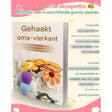 Complete Beginners Haakset - Crochet Set - Granny Squares Crochet Kit - 6 Stijlen Bloem Motieven - Inclusief 10 Kleuren Garen, Ergonomische Haaknaalden, Accessoires en Handleiding - Leer Haakvaardigheden