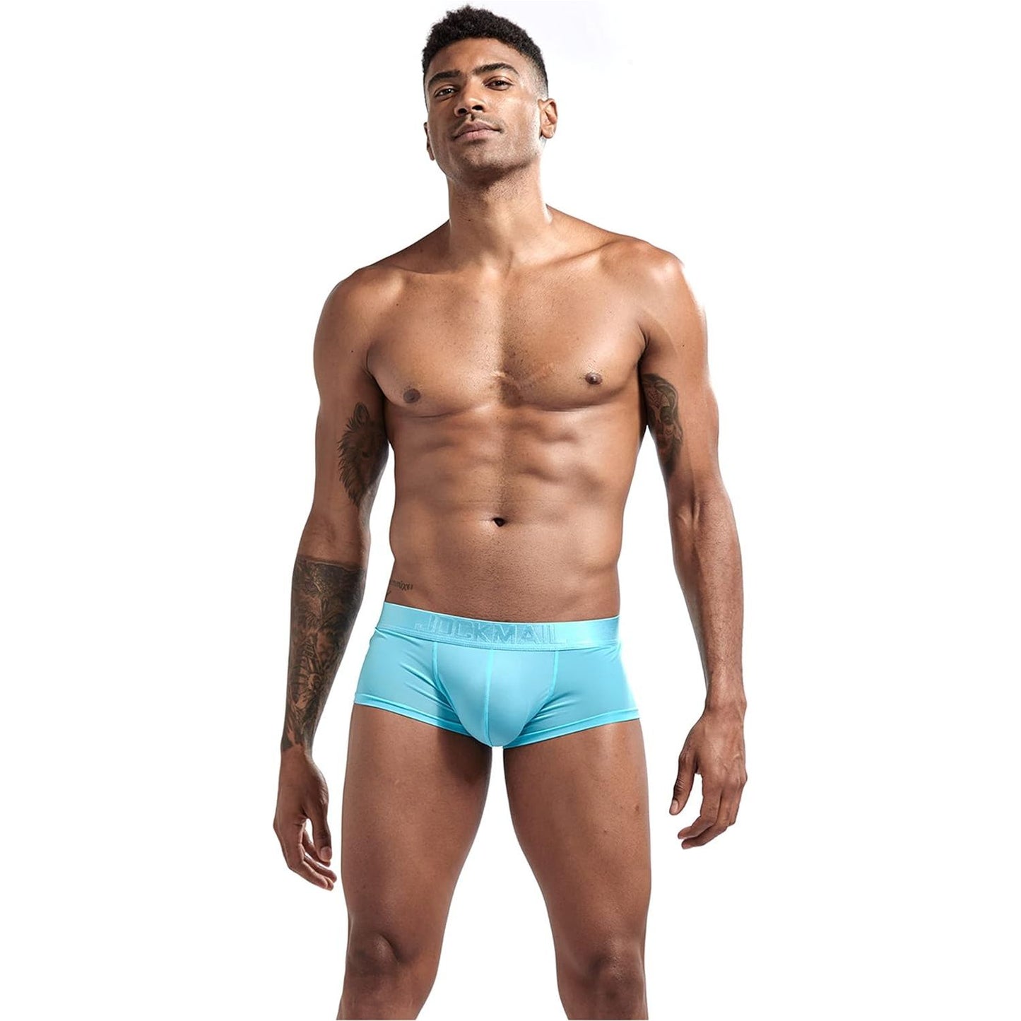 3 stuk Luxe Ice Silk Sexy Loom Heren Ondergoed Boxers in Ademend Micro Mesh, Ultra-dunne, Lage Taille Trunks, Maat XL - Set van 3 (2x Zwart, 1x Blauw) voor Superieur Comfort & Stijlvolle Uitstraling