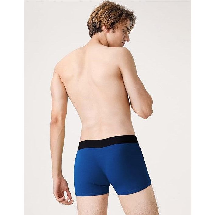 6-Pack Heren Boxershorts XXL - Katoenen Retro Trunks - Geen Irriterende Labels - Ondergoed Geschenkset - Zwart Blauw - 95% Katoen 5% Elastaan - Comfortabele Stretch Tailleband - Zachte 60s Gekamd Katoen - Hoogwaardige Afwerking - Perfecte Pasvorm