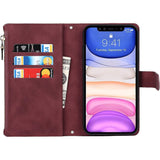 Mobiele Telefoon Ketting iPhone 11 pro Hoesje met Strap - Flip Leren Portemonnee Telefoonhoesje - 9 Kaartsleuven - Magnetische Sluiting - Flip Case Beschermhoes voor iPhone 11 - Handige Flipcase met Band - Wallet Case - Beschermende Telefoonhoes