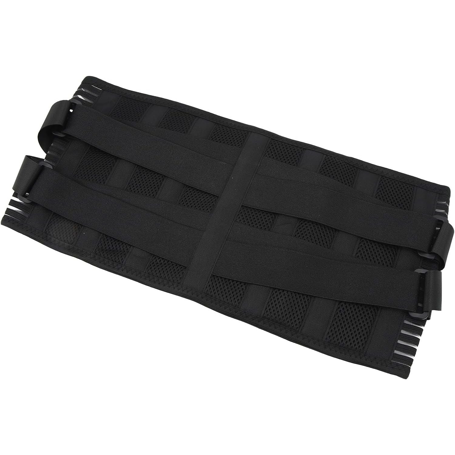 Taille Steunriem - 6-Voudige Rugbrace Met Ritssluiting - Ademend Elastisch Gaas - 16-Gaats Ontwerp - Rugbescherming Voor Heren - Maat M - Voor Preventie en Ondersteuning - Verstelbare Compressiebanden - Anti-slip Siliconen Riemen