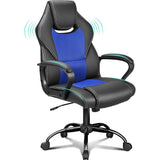 Ergonomische Gaming Stoel - Bureaustoel met Hoofdsteun en Armleuningen - Racingstoel voor Kantoor en Thuis - Verstelbare Rugleuning en Zithoogte - Comfortabele en Stabiele Computerstoel - Zwart en Blauw - Inclusief Installatiegereedschap