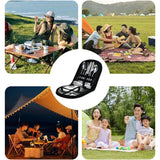 10-Delige - Campingbestekset - RVS Kampeer Servies - Bestekset Voor 2 Personen - Vorken - Lepels - Tafelmessen - Botermes - Borden - Vleestang - Opbergtas - Outdoor Picknick Servies - Kampeer Accessoire