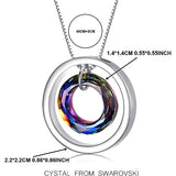 Luxury Circle Pendant Necklace For Women - Made With Volcano Crystal - High Quality - Jewelry - Perfect - Gift