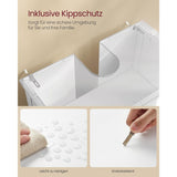 VASAGLE Wastafelonderkast Met 2 Deuren – Badkamerkast 70 x 70 x 40 cm – Opbergkast Met Verstelbaar Legplankje En Sifonuitsparing 19,5 x 15 cm – MDF – Wolkenwit – Moderne Onderkast Voor Wastafel Of Wasruimte