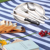 10-Delige - Campingbestekset - RVS Kampeer Servies - Bestekset Voor 2 Personen - Vorken - Lepels - Tafelmessen - Botermes - Borden - Vleestang - Opbergtas - Outdoor Picknick Servies - Kampeer Accessoire
