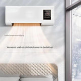 2 in 1 - Mobiele Mini Airconditioner / Kachel – Verwarmen en Koelen in Één | Draagbare Wand- en Tafelairco met Afstandsbediening, Timer, Laag Geluidsniveau en Eenvoudige Installatie (20 × 45 × 11,5 cm)
