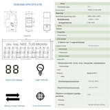 DDSU666 Grote LCD AC Meter - Din Rail Montage - 5(80)A Enkel Fase Elektriciteitsmeter - Geschikt Voor Elektriciteitsfacturering, Zonne-installaties, PV Systemen, Elektrische Voertuigladers - MID Certificaat