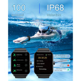 Heren- en Dames-Slimhorloge - Ingebouwde Alexa - IP68 Waterbestendig - Zwemproof - 1,8 inch Fitnesstracker - Oproep- en Berichtenfunctie - Hartslagmonitor - Stappenteller - Slaaptracker - 100 Sportmodi - Compatibel met