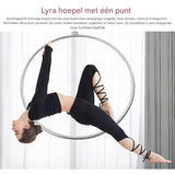 Metalen Lyra Luchtring – 85 cm Aerial Hoop voor Yoga, Gymnastiek, Acrobatiek en Circus – Complete Set met Bevestigingsmateriaal, Draagkracht 300 kg