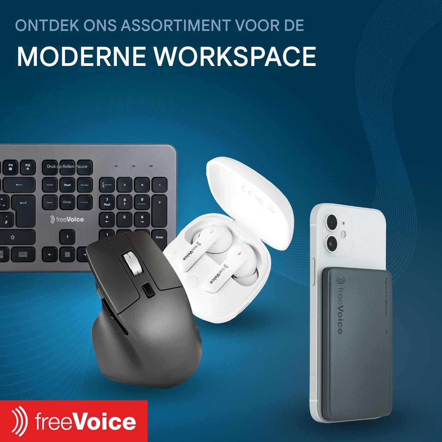 freeVoice toetsenbord met kabel – RGB verlicht USB-A keyboard – QWERTY pc toetsenbord – compacte bedrade computer keyboard – plug and play toetsenbord – verlichte toetsen – geschikt voor laptop en desktop – 442 x 200 x 29 mm