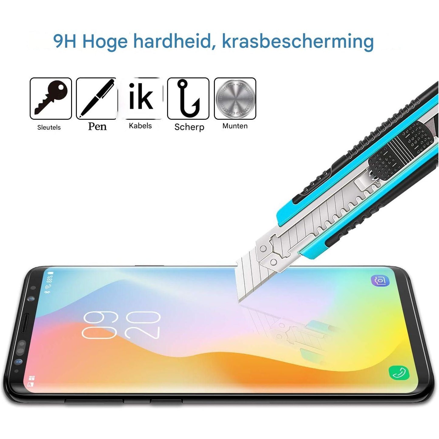 2 Stuks - Gehard Glas Screenprotector – Samsung Galaxy S9 Plus – 9H Hardheid – Inclusief Installatiekader – Case-Vriendelijk – Anti-Fingerprint – Hoge Transparantie – 3D Gebogen Randen (Zwart)