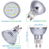 6-Pack Ronde LED Inbouwspots met Kantelbare GU10 Fitting - Dimbare, Energiezuinige A++ Verlichting - IP44, Warm Wit (2700K) - Wit - CE/RoHS