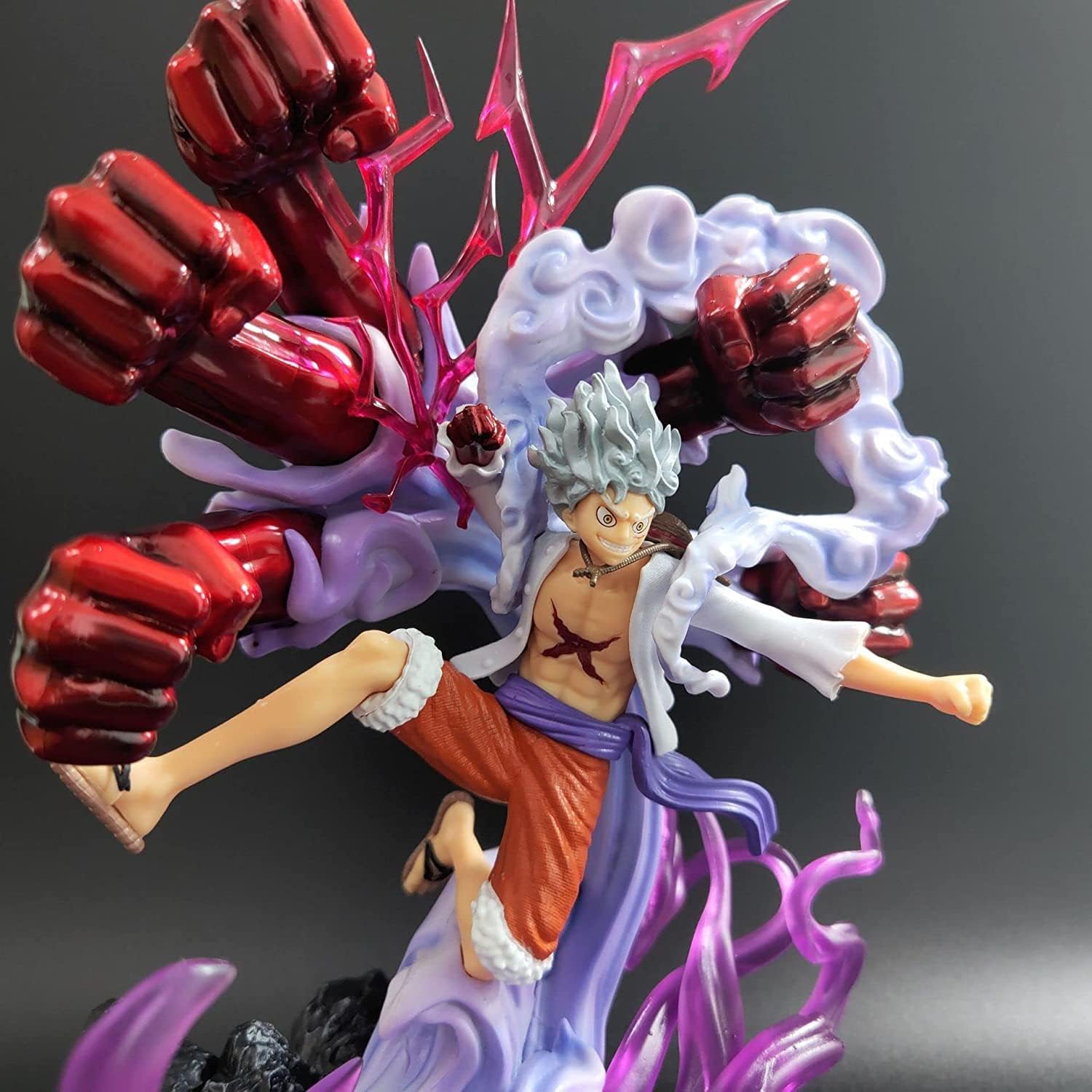 One Piece –  Gear 5 Monkey D. Luffy Actiefiguur 18cm | Premium PVC Anime Beeldje | Luffy Series Collectible | Verzamelfiguur, Decoratie & Cosplay Model voor Fans van One Piece – Geschenk voor Kinderen & Volwassenen (A)