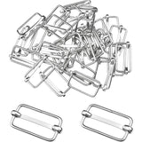 Metalen Gespen 25 mm - Tasgespen - Schuifstopper voor Heuptassen, Rugzakken & Riemen - Ideaal voor DIY & Handgemaakte Projecten - Set van 30 - Zilverkleur