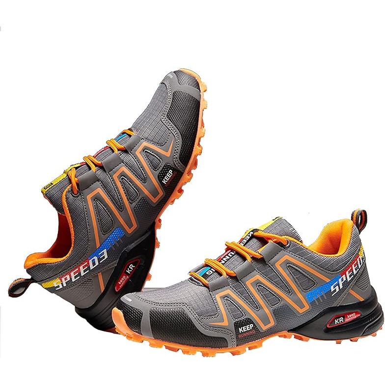 Casual MTB Fietsschoenen Heren - Outdoor Fietsschoenen Zonder Sloten - Lichtgewicht Wandelschoenen Voor Trail Trekking en Hardlopen - Antislip Zool - Ademend Leer en Mesh - Schokabsorberend - Voor Racefiets en Mountainbike