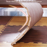 8 Stuks Houtlook Vloermatten – 60x60x1.2cm EVA Foam Tegels – Interlockende Vloertegels Met Rand – Schuimrubberen Puzzelmatten – Houtnerf Vloertegels Voor Gym Slaapkamer Speelruimte Yoga – Donker Bruin Geluidsdempend & Waterafstotend