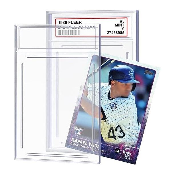 3 Stuks - Krasbestendige Kaarthouder voor Ruilkaarten -  Professionele Verzamelkaarten Beschermer - Acryl Graded Card Slab Sleeves met Labelpositie, Perfect voor YuGiOh, MTG & Sportkaarten Opslag en Display -Ideaal voor Verschillende Kaartformaten