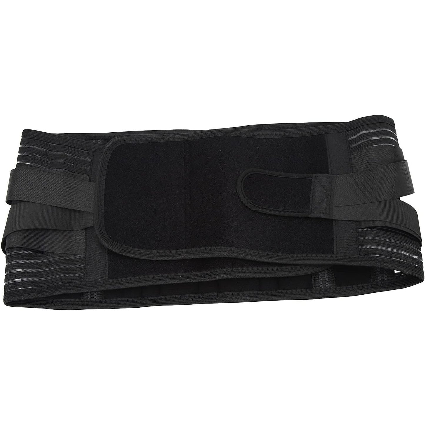 Taille Steunriem - 6-Voudige Rugbrace Met Ritssluiting - Ademend Elastisch Gaas - 16-Gaats Ontwerp - Rugbescherming Voor Heren - Maat M - Voor Preventie en Ondersteuning - Verstelbare Compressiebanden - Anti-slip Siliconen Riemen