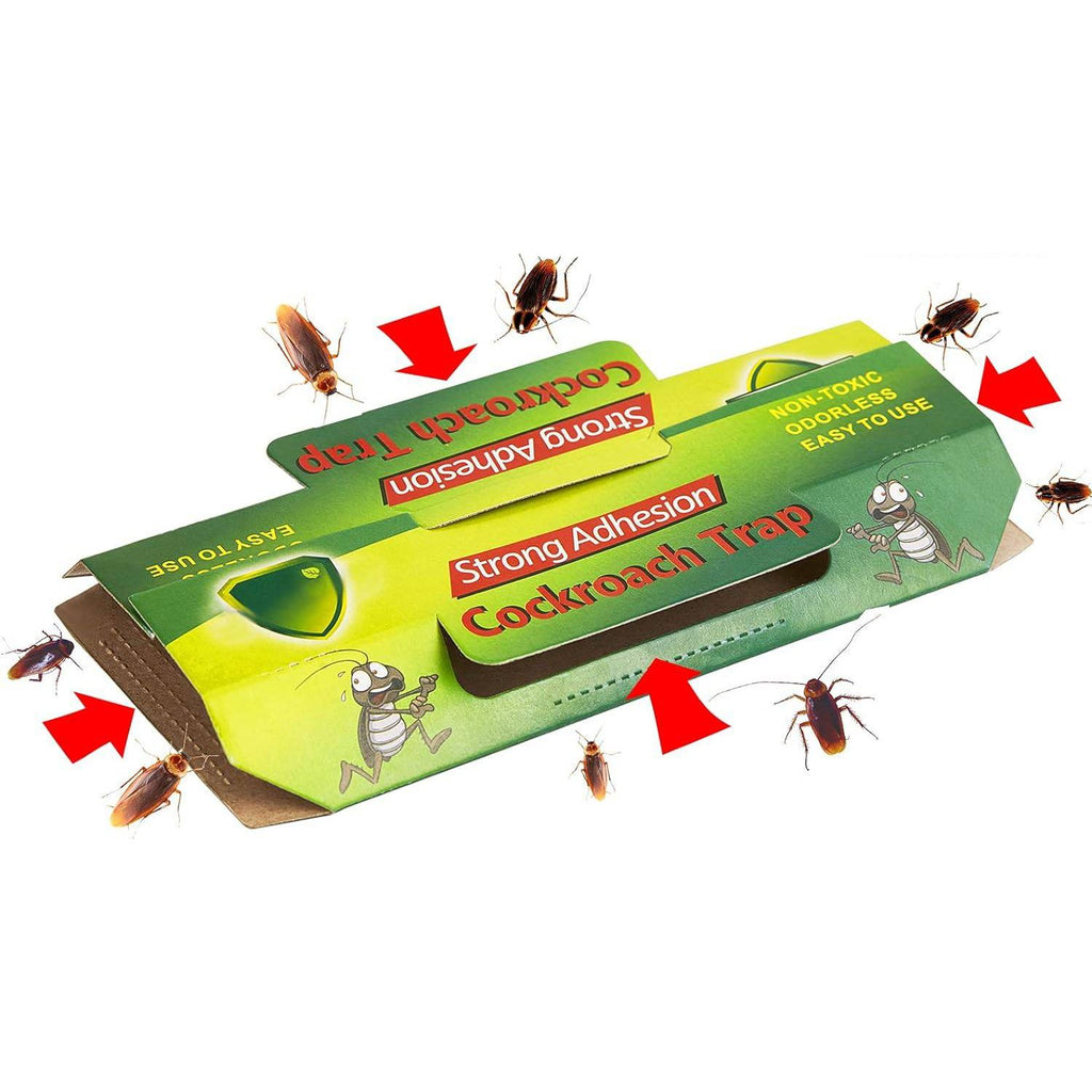 Kakkerlakkenval-Set van 12 - Sterke Lijmstrips voor Effectieve Ongediertebestrijding - Veilig en Niet-Giftig - Ideaal voor Keuken en Badkamer - Eenvoudig in Gebruik en Hygiënisch