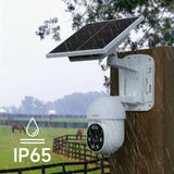 1080P Draadloze Zonnepaneel Beveiligingscamera – 355° Draaibaar – Nachtzicht in Kleur – Bewegingsdetectie – Oplaadbare 10000mAh Accu – IP65 Waterdicht – Bediening via App – Voor Binnen en Buiten