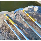 3-in-1 RVS Telescopische Stok – 300-1000cm Uittrekbare Roestvrijstalen Paal – Fruitplukstok – Visspeer – Grassnijder – Telescoopsteel voor Buitengebruik – Multifunctioneel Gereedschap voor Plukken, Snoeien, Maaien, Vissen en Kamperen