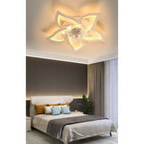 5-Blads Plafondventilator met Lamp – Dimbare Smart LED – 3 Ventilatorstanden – Afstandsbediening – Modern Design – Voor Woonkamer, Keuken of Slaapkamer – Ø 60 cm – Wit