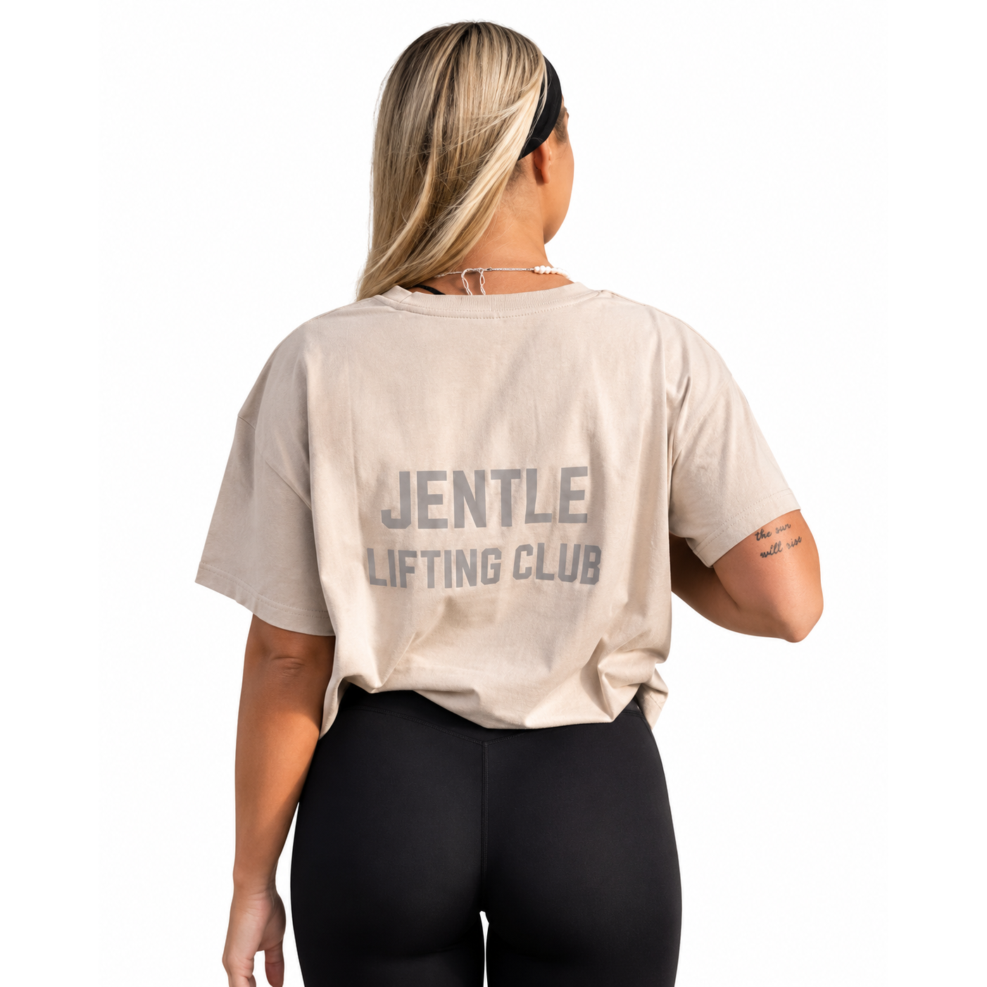 Lifting Club Oversized T-Shirt - Stijlvolle en Comfortabele Mode voor Elke Gelegenheid, Verkrijgbaar in Beige en Bruin, Maten S en L - 100% Katoen met Unieke Print, O-Neck en Ruime Pasvorm, Ideaal voor Casual en Sportieve Outfits
