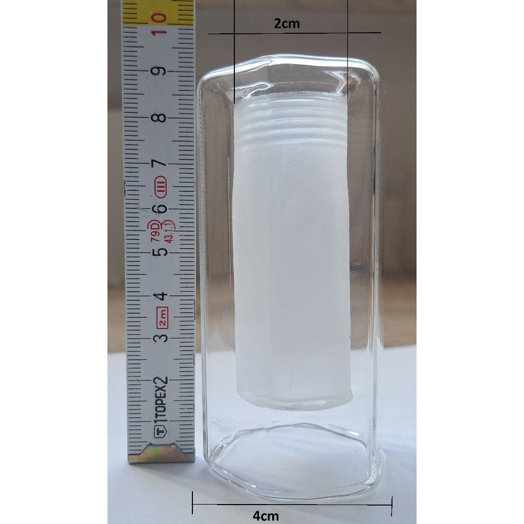 Moderne Vervangende Glas Lampenkap - Geschikt voor G9 Fitting - Ronde Stijl - LED/Halogeen - Inclusief Schroefdraadbuis