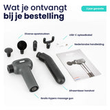 Ibrafa Hypero Massage Gun Professioneel - inclusief AI technologie - extra afneembare handvat - Massage pistool - Sport en Relax Massage Apparaat