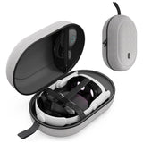 Syntech Grote Harde Draagtas - Compatibel Met Oculus Quest 3/2/Pro/Pico4 Accessoires - VR Headset Met Elite Strap, Touch Controllers En Accessoires - Hoge Capaciteit Voor Opslag En Reizen - Spatwaterdicht EVA Bescherming - Grijs