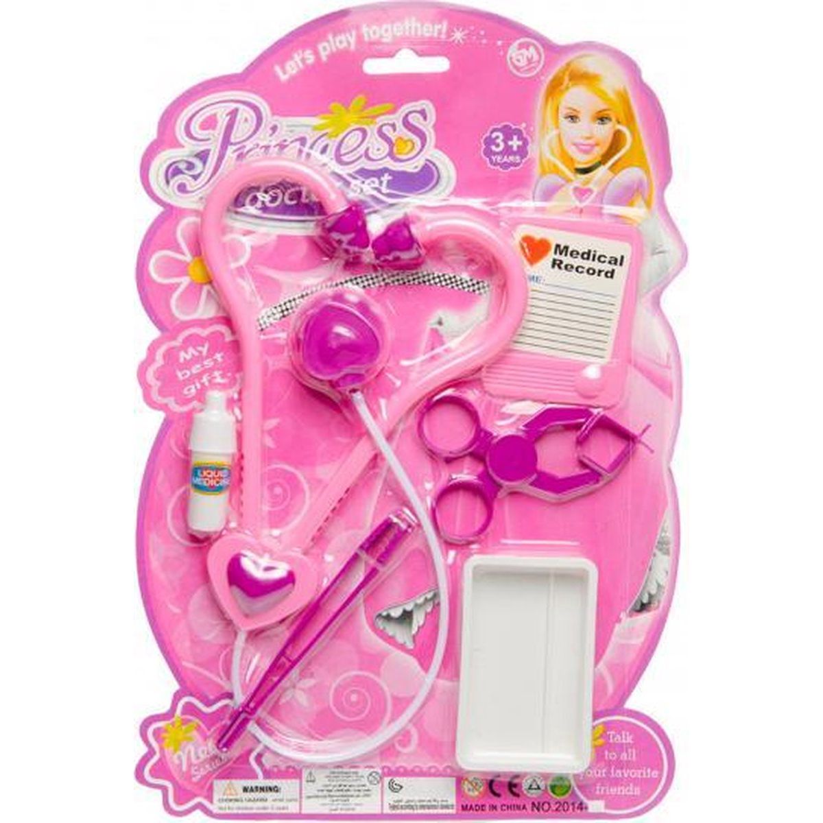 3 Pack - Dokters Speelset - Roze - Medische Speelgoedset voor Kinderen - 31x21 cm - Vanaf 3 Jaar