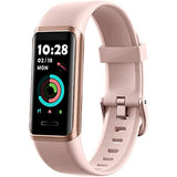 Fitness Tracker M21 - Horloge voor dames - Aangepaste wijzerplaat - Bloedzuurstof- en hartslagmeter - Compatibel met iOS 9.0 en Android 4.4 - Ingebouwde Alexa - Touchscreen - Waterdicht - Sporthorloge - Roze - Stappenteller