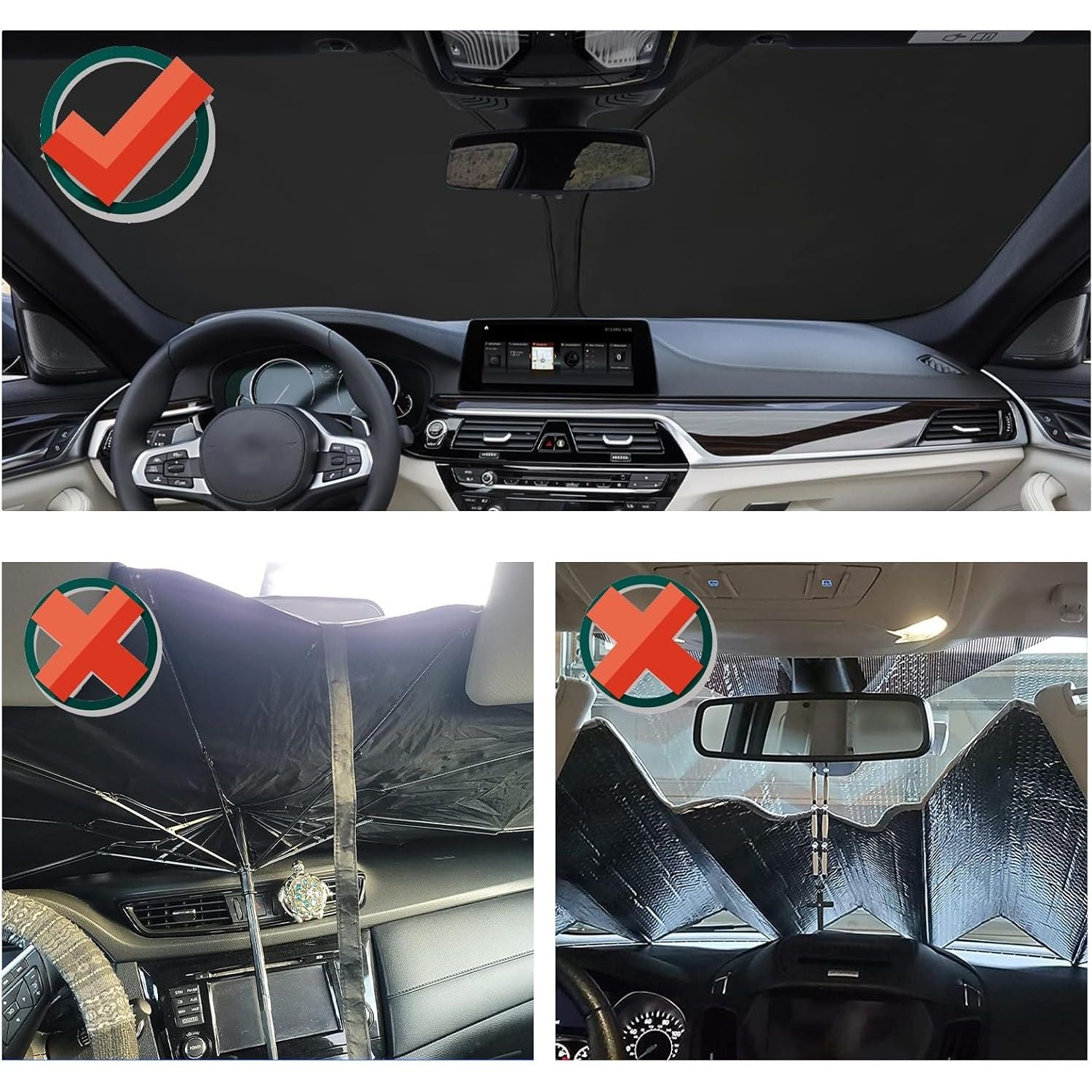 Series 5 G30 G31 Zonwering Auto Compatibel Met BMW 5 Serie G30 G31 G38 2018-2024 - Opvouwbare Auto Parasol Voorruit - UV Bescherming, Stofbescherming - Houdt De Auto Koel - Gemakkelijk Te Gebruiken En Op Te Bergen - Zilver