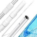 KESSER® Telescopische Zwembadstang - Aluminium Pool Cleaning Rod - 3-Delig - Verstelbaar van 1,2 m tot 3,6 m - Weerbestendig &amp; Duurzaam - Inclusief Handleiding, Zilver