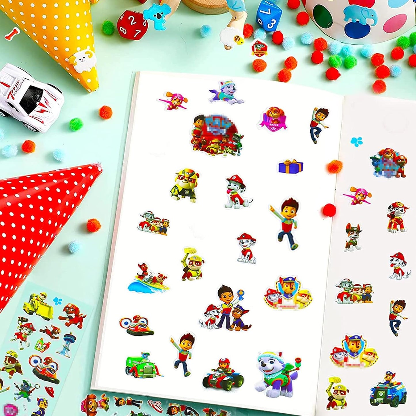 3D Paw Patrol Stickers voor Kinderen - 12 Vellen - Puffy Paw Patrol Stickers voor Jongens en Meisjes - Educatieve Beloningsstickers - Feestartikelen - Verjaardag - 17x7cm