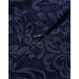 BeryLove Halter Cocktailjurk Voor Dames – Navy Blauwe Hoog-Laag Jurk Met Bloemenkant En Tulle – Mouwloze Elegante Swing Dress Met Slimme Taille En Verborgen Ritssluiting – Feest, Bruiloft Of Avondgelegenheden – Comfortabele Voering En Chic Kantdesign