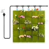 2 Stuks – Verticale Hangende Bloembakken Met 25 Vakken – Inclusief 2 Druppelirrigatie Systemen – Plantenwand Van Vilt Voor Binnen En Buiten – Verticale Bloempot – Kruidenrek – Muurdecoratie Met Compartimenten – Tuin En Balkon Decoratie