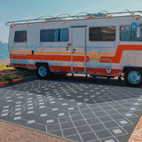 Waterdicht Outdoor Vloerkleed 300x240cm – Omkeerbaar Kunststof Stro Tapijt – Lichtgewicht Buitenmat Met Draagtas – Kunststof Rechthoekig Tuinkleed Voor Terras Balkon Tent Veranda Camping Picknick RV Caravan – UV-bestendig &amp; Afwasbaar