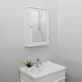 VASAGLE Badkamer Spiegelkast - Wandkast met Spiegeldeur - Verstelbare Legplank - Opbergkast voor Badkamer, Woonkamer of Hal - 41 x 14 x 60 cm - MDF Hout - Wit