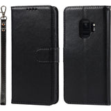 Hoesje voor Samsung Galaxy S9  - Portemonnee hoesje voor Samsung Galaxy S9  - Case met kaartsleuven, standaard en magnetische sluiting - Beschermende PU leren flip cover met schokbestendige TPU - Polsbandje - Lichtbruin