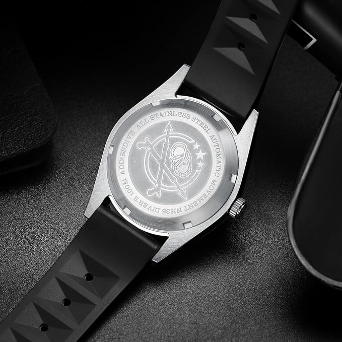 ADDIESDIVE AD2112 Automatisch Duikhorloge - Herenhorloge - 38mm Dome Crystal Explore - Waterbestendig tot 100M - Japan NH35 Beweging