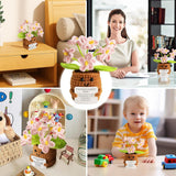 Handgemaakte Gehaakte Bloempot – “Emotional Support” Plant in Roze – Perfect Dankjewel Cadeau voor Leraren, Vrienden &amp; Familie – Zachte Wol, Uniek Gehaakt Design (10 × 10 cm)