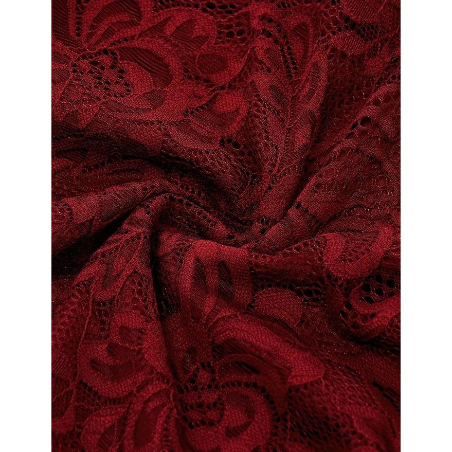 Elegante Asymmetrische Cocktailjurk Voor Dames - Maat L – Mouwloze Hoog-Laag Jurk Met Kant En Afneembare Tailleband – Galajurk Voor Feest, Bruiloft, Doop Of Avondfeest – Zachte Bloemenkant En Polyester – Achterrits