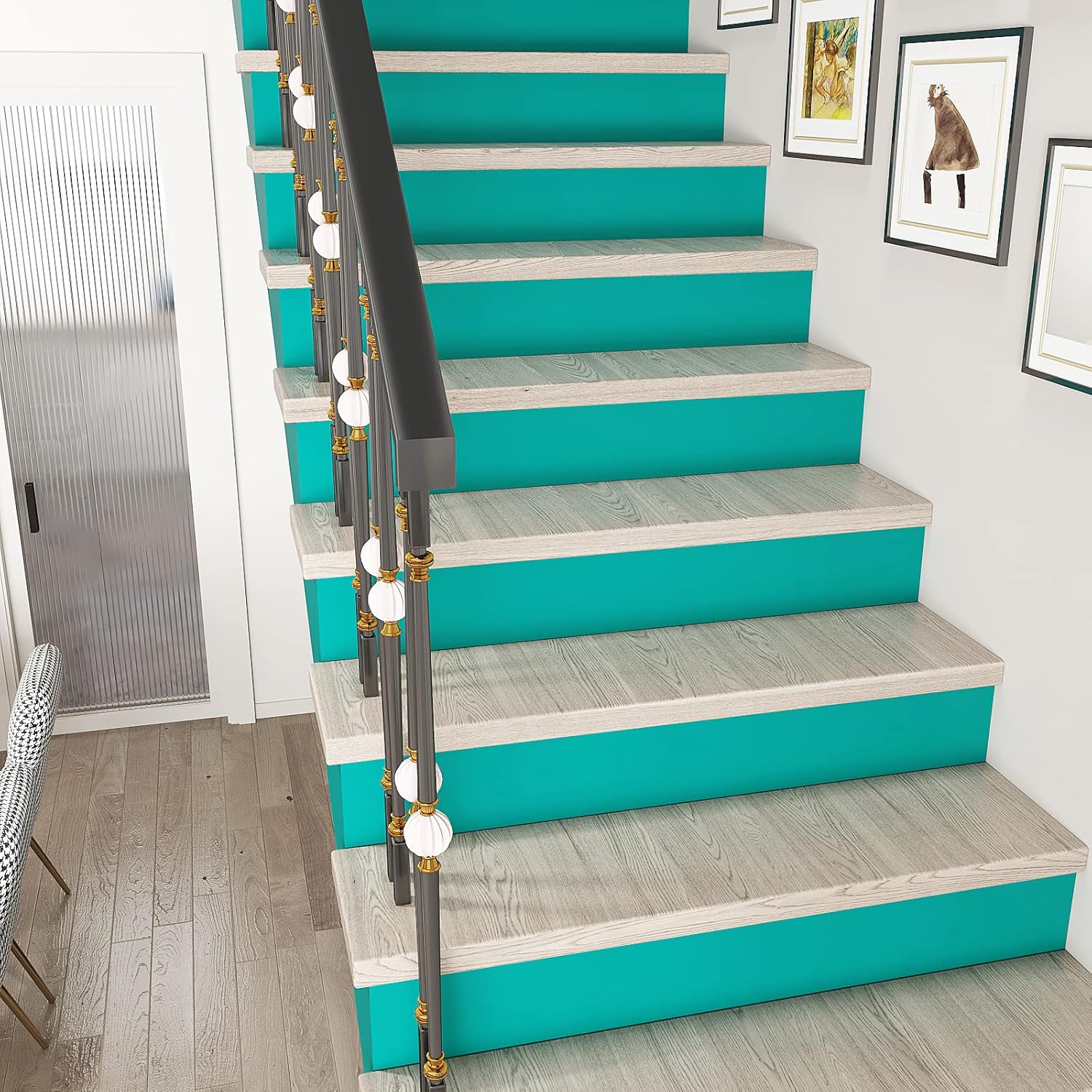 Zelfklevend Behang – 1 Rol – 40 cm x 8 m – Mat Blauw Zelfklevende Vinylfolie – Meubelstickers – Keukenfolie – Contactpapier – Blauw Behang – Kastfolie – Waterdicht / Verwijderbaar – Voor Meubels, Muren, Werkblad & Kasten – 3,2 m²