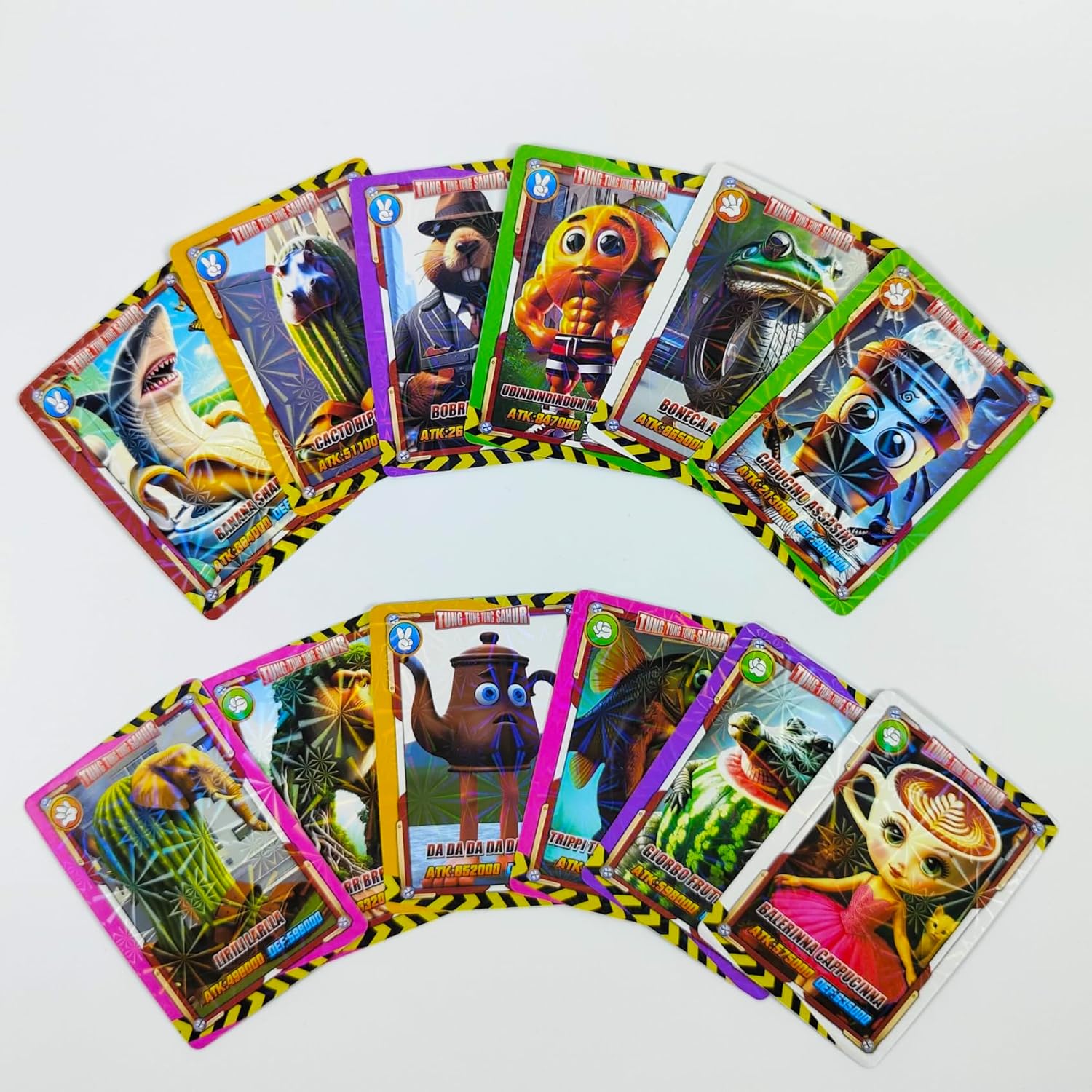 288 Stuks Verzamelskaartenset – Italiaanse Brainrot Kaarten – 36 Blind Packs – Italian Brainrot -  Flash Cards met Goudkaarten – Ruilkaarten Met Battle Statistieken – Absurdistische AI Personages – TikTok Trending Kaarten – Collectible Card Game Box