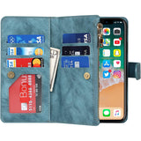 Multifunctioneel Portemonnee Hoesje voor iPhone X en iPhone Xs (5.8 Inch) - Creditcardhouder - Afneembare Schouderband - Duurzaam PU Leer - Handig Ritsvak - Beschermhoes voor iPhone X - Beschermhoes voor iPhone Xs - Telefoonhoesje met Portemonnee